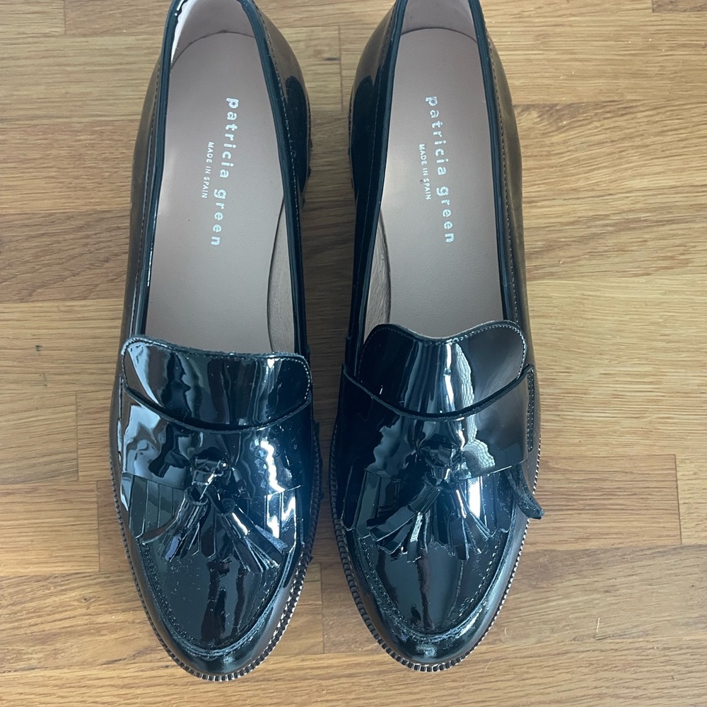 Patricia Green Women's Patent Leather Black Loafers